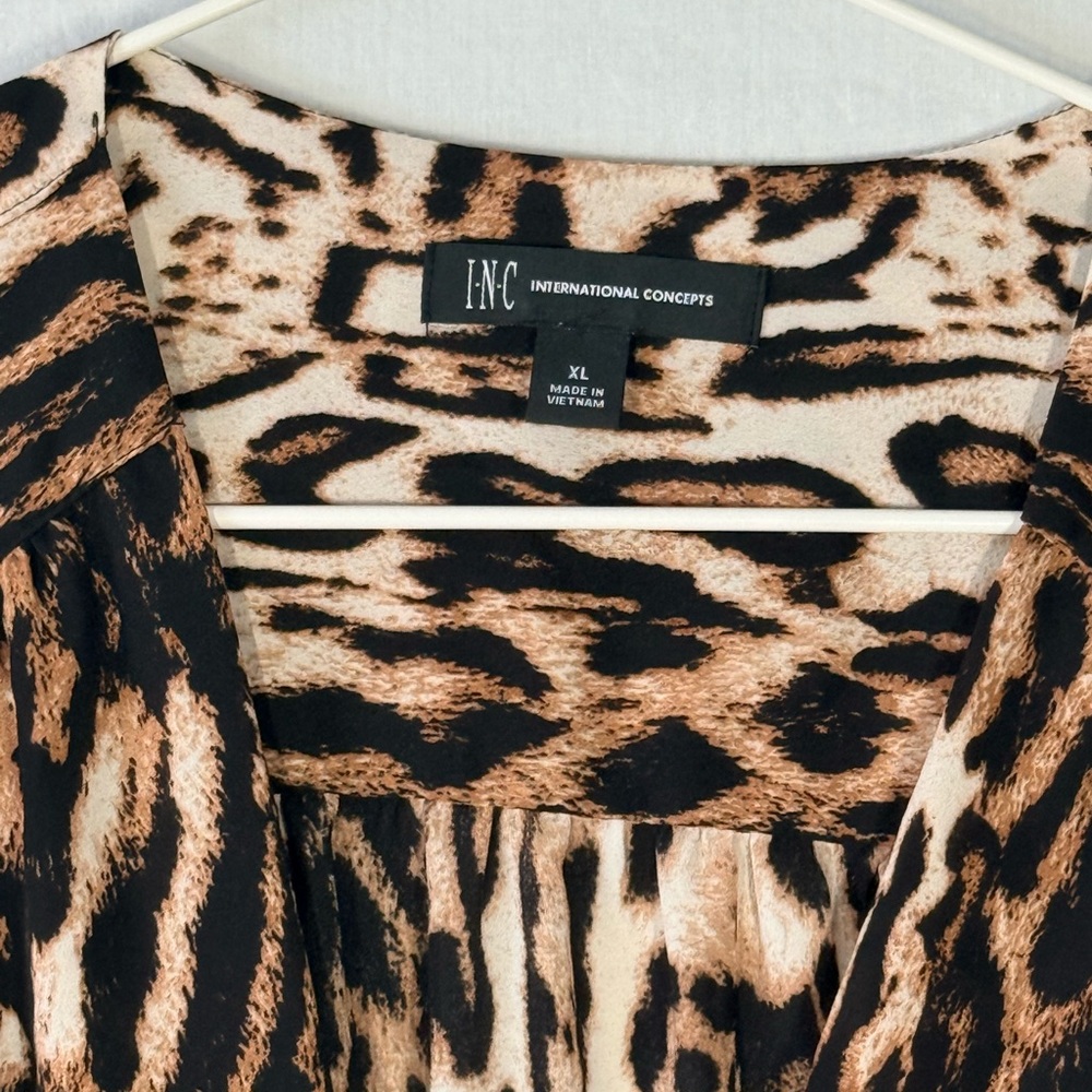 INC Bold Animal Print, Chic Blouse - Picture 5 of 6